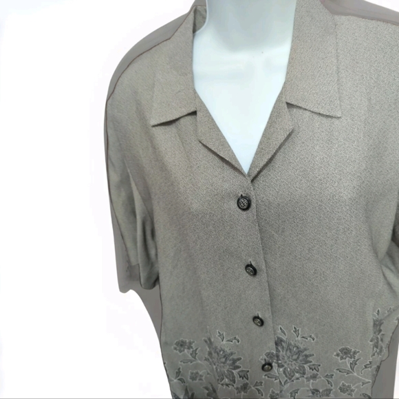 Vintage 🤎Alfred Dunner Blazer Jacket Womens 14 With Floral Design Button Front - Picture 3 of 14